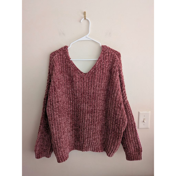 Women's Funkitribe Mauve V-Neck Sweater M - Picture 3 of 6